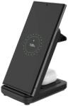 FIXED 3 in 1 Wireless töltő, fekete FIXPOS-U-BK (FIXPOS-U-BK)
