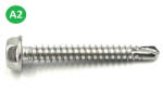 HATLAPFEJŰ INOX 5, 5x25mm, DIN7504K önfúró rozsdamentes lemezcsavar A2 ( 500db/dob) (63975)