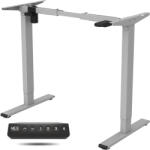 FlexiSpot EF1 Elektromos Íróasztal Láb, Szürke, egymotoros, 70-120 cm Állítható, 70 kg Teherbírás, Memóriagombokkal (EF1S)