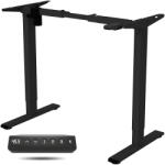 FlexiSpot EF1 Elektromos Íróasztal Láb, Fekete, egymotoros, 70-120 cm Állítható, 70 kg Teherbírás, Memóriagombokkal (EF1B)