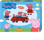 Hama Peppa Pig, 4000 margele Hama midi si 2 plansete Patrat in cutie (Ha7952)