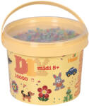 Hama Galeata cu 10000 margele de calcat Hama midi mix de 9 culori transparente (mix-53) (Ha180-53)