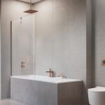 Radaway Paravan de cada Radaway Modo New PNJ II cupru periat-transparent 100x150 cm sticla 8 mm (10006100-93-01)