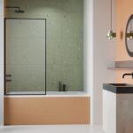 Radaway Paravan de cada Radaway Modo F SL PNJ II negru mat-transparent 50x150 cm sticla 8 mm stanga (10406050-54-01L)