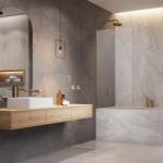 Radaway Paravan de cada Radaway Modo New PNJ II auriu lucios-transparent 90x150 cm sticla 8 mm (10006090-09-01)