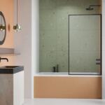 Radaway Paravan de cada Radaway Modo F SL PNJ II negru mat-transparent 60x150 cm sticla 8 mm dreapta (10406060-54-01R)