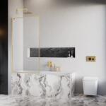 Radaway Paravan de cada Radaway Modo F SL PNJ II auriu lucios-transparent 60x150 cm sticla 8 mm stanga (10406060-09-01L)