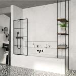 Radaway Paravan de cada Radaway Modo New PNJ II Factory negru mat-transparent 100x150 cm sticla 8 mm (10006100-54-55)