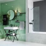 Radaway Paravan de cada Radaway Modo New PNJ II negru mat-transparent 80x150 cm sticla 8 mm (10006080-54-01)