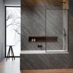 Radaway Paravan de cada Radaway Modo F SL PNJ II GunMetal periat-transparent 80x150 cm sticla 8 mm dreapta (10406080-92-01R)