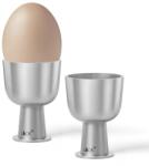 Zack Ceașcă pentru ouă BEVO 6 cm, set de 2 buc, argintiu, oțel inoxidabil, Zack (ZACK20886)