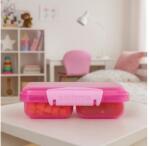 Sistema Lunch Small Split 2 rekeszes uzsonnásdoboz 350 ml, rózsaszín