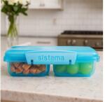 Sistema Lunch Small Split 2 rekeszes uzsonnásdoboz 350 ml, kék