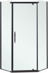 Leziter Celtic 100x100 cm ötszögletű zuhanykabin tálca nélkül fekete (LC-061110)