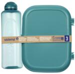 Sistema Ocean Bound uzsonnásdoboz szett - szalagos uzsonnásdoboz 1, 1 l és Swift kulacs 480 ml, zöld