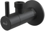 Alcadrain ALCA Design sarokszelep szűrővel, 1/2"-1/2" FEKETE-matt (ARV003-BLACK) (ARV003-BLACK)