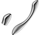 Satisfyer Pure Gravity 1 - bordázott acéldildó (ezüst) - erotikashow