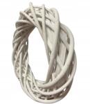 MartineX Fonott koszorú kör fehér fonott rattan 25cm, szép pl. nádhoz (koło 25 cm)