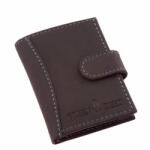 GreenDeed fekete patentos álló bőr kártyatartó agh2038/t