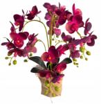 RAV Orchidea Lila Gumi Szilikon Orchidea 42cm cserépben Ajándék (Storczyk-F-42)