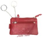  Cipzáras kulcstartó puhabőr két karikás színes 51 sötétpiros