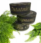  Temetési Kendő Szalag Utolsó Szalag Arany csík 5cm 50y Fekete-arany (Szarfa)