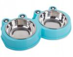 Rozz Dupla Tál Kutyáknak Macskáknak Fém 0, 3L x 2 Kék Szín (19108_N_rozz_gabB_okz)