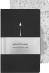 Moleskine Jegyzetfüzet Cahier NASA 2DB Fekete-SZürke (L) Sima (7500175000)
