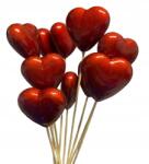  Szív Csúcsos Pikk-pakk Ajándék Csokor Kiegészítő Piros 25CM (SERCE)