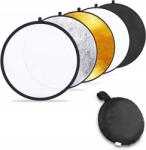 GearPro Fotómixer 5IN1 Arany-ezüst Összecsukható 60 CM Kerek Fotómixer (Blendy Fotograficzne Okrągłe Zestaw 5w1)