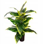 RAV Cserepes virág 85cm Kalatea Sűrű Művirág Cserépben Zöld Sárga (K-SZ-4)