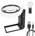  Nagyító Olvasó Nagyító LEDx6 UVx2 Összecsukható 3.5X 25X 110mm (SO7018CB)