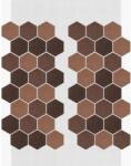 AMK - barna méhsejt mintás falburkolat HC-300 hexagon falpanel 122 cm x 85 cm