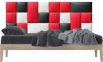 Kerma Design Műbőr falvédő-12 modern dekorpanel faldekoráció (200x75 cm) fehér, piros, fekete falpanelekből