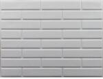 M-Flex PVC dekor falburkolat téglamintás panel-3, műanyag fehér színben