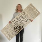  Fali dekorpanel, nyíl mintázat, modern 50x150 cm, 3 mm HDF - FP7 fa Sonoma tölgy színű falburkolat