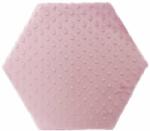  KERMA Hexagon falpanel minky textil gyermek falburkolat, több színben - Dusty baby pink minkyg4