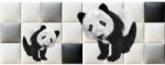 Kerma Design Panda macik nyomtatott műbőr falvédő (200x75 cm)