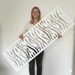  Fali dekorpanel, hullámos minta, 50x150 cm, 3 mm HDF - FP5 fa feher falburkolat