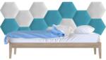 Kerma Design Kerma fehér és kék színű hatszög, 3d falipanel falvédők, trendi szoba falvédő-30