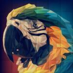 Kerma Design Madár KERMA-27 papagáj madaras nyomtatott műbőr falikép