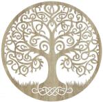  Fali dekoráció, életfa minta, 50 cm, 3 mm HDF - Sonoma tölgy fa falburkolat