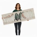  Fali dekorpanel, levél minta, 50x150 cm, 3 mm HDF - FP3 sonoma tölgy falburkolat