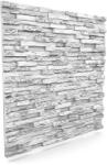  MYWALL KAMIEN vékony kőmintás fehér festhető EPS polisztirol falpanel, beltéri hungarocell falburkolat (60x60cm)