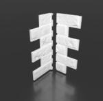  STARA CEGLA belső sarok tégla mintás fehér festhető polisztirol falpanel