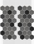 AMK - szürke méhsejt mintás falburkolat HC-241 hexagon falpanel 122 cm x 85 cm