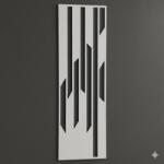  Fali dekorpanel, trapéz mintázat, 50x150 cm, 3 mm HDF - FP10 fa fehér színű falburkolat