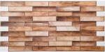 Flexwall PVC Falpanelek FLEXWALL PVC falpanel Walnut dió fa barna famintás 98x48 cm