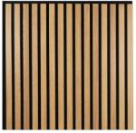 Marbet világos tölgy lamella falburkolat fekete filc alappal 30x270 cm Woodline