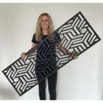  Fali dekorpanel, architektura, 50x150 cm, 3 mm HDF - FP8 fa fekete falburkolat